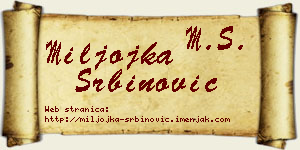 Miljojka Srbinović vizit kartica